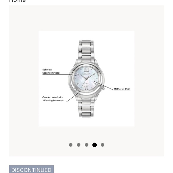 Ladies Citizen Sunrise stainless steel watch with diamonds - Picture 6 of 7